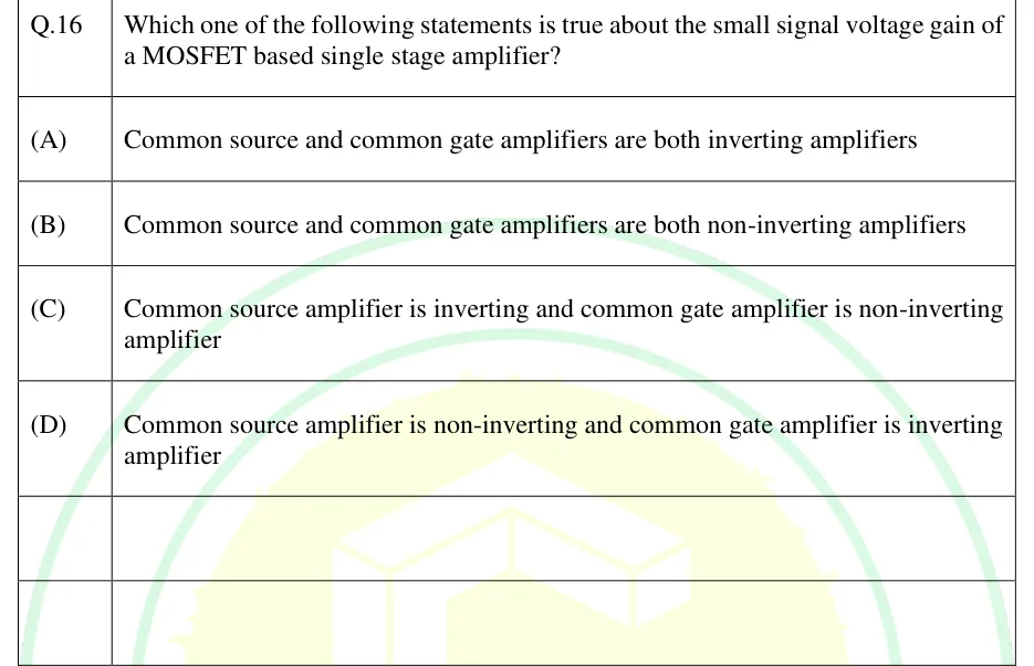GATE 2025 EE question 16
