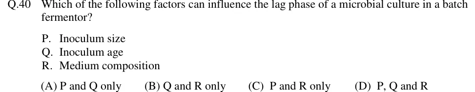 GATE 2019 BT question 40