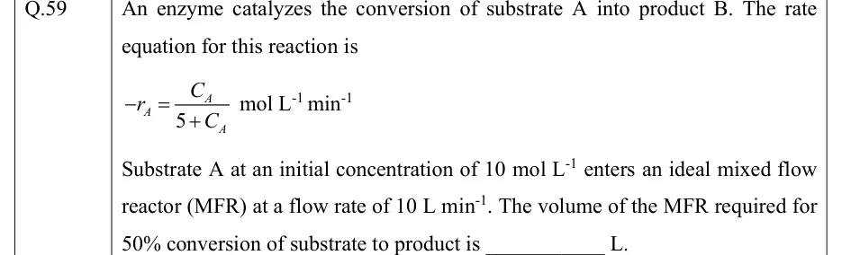 GATE 2022 BT question 59