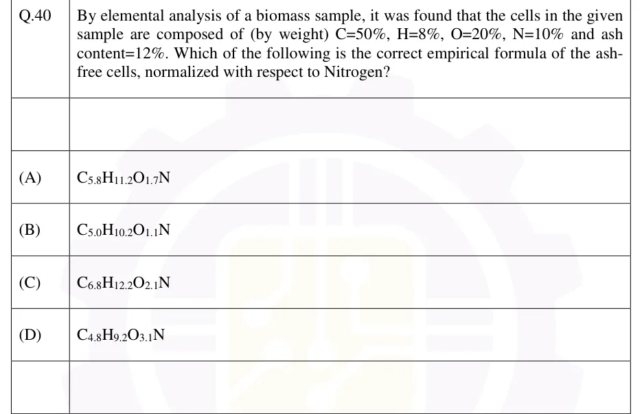 GATE 2026 BT question 40