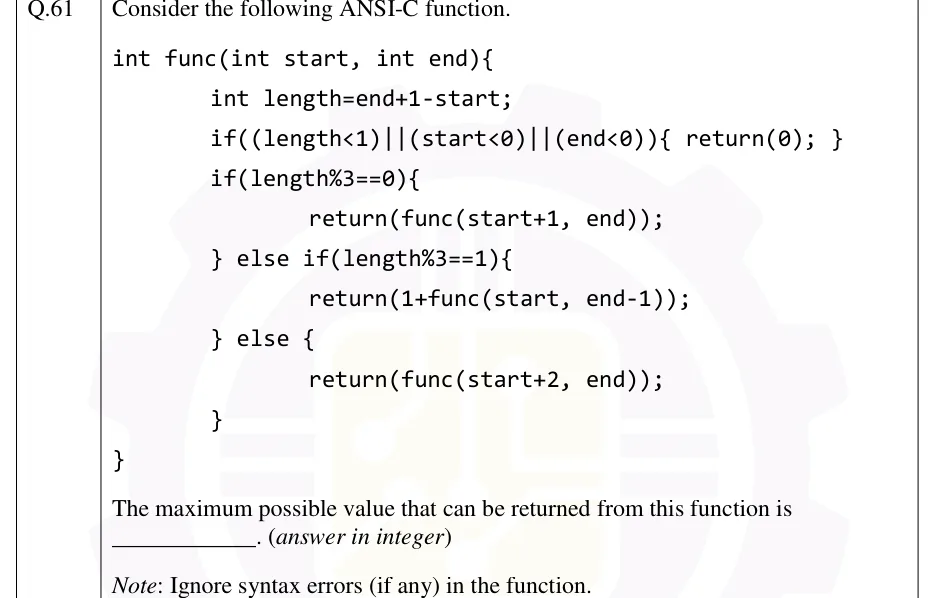 GATE 2026 CS2 question 61