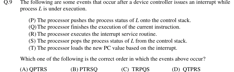 GATE 2018 CS question 9