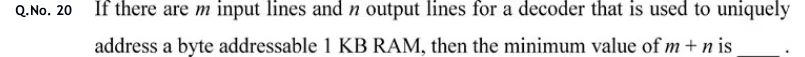GATE 2020 CS question 20