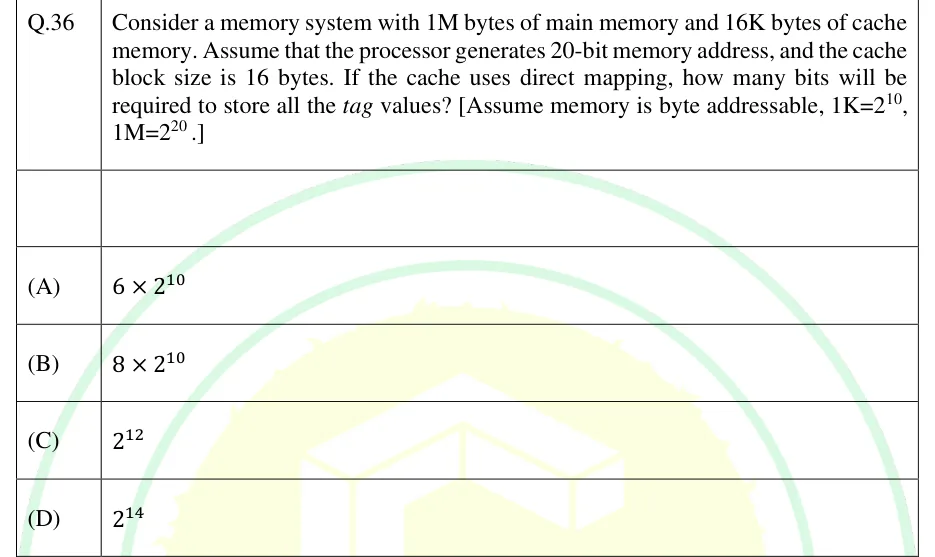 GATE 2025 CS1 question 36