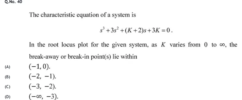 GATE 2020 EC question 40