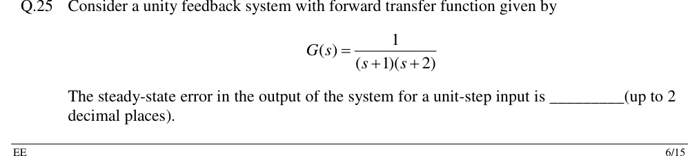 GATE 2018 EE question 25