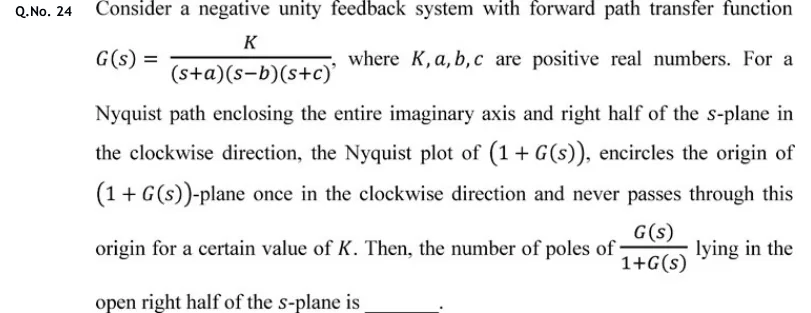 GATE 2020 EE question 24