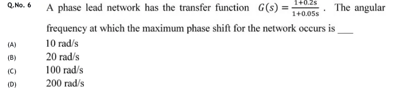 GATE 2020 IN question 6