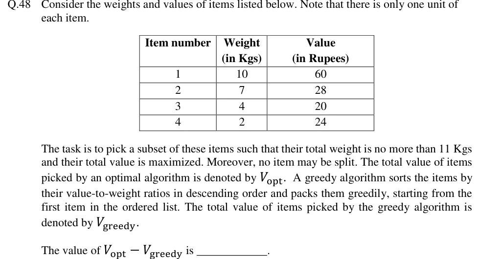 GATE 2018 CS question 48