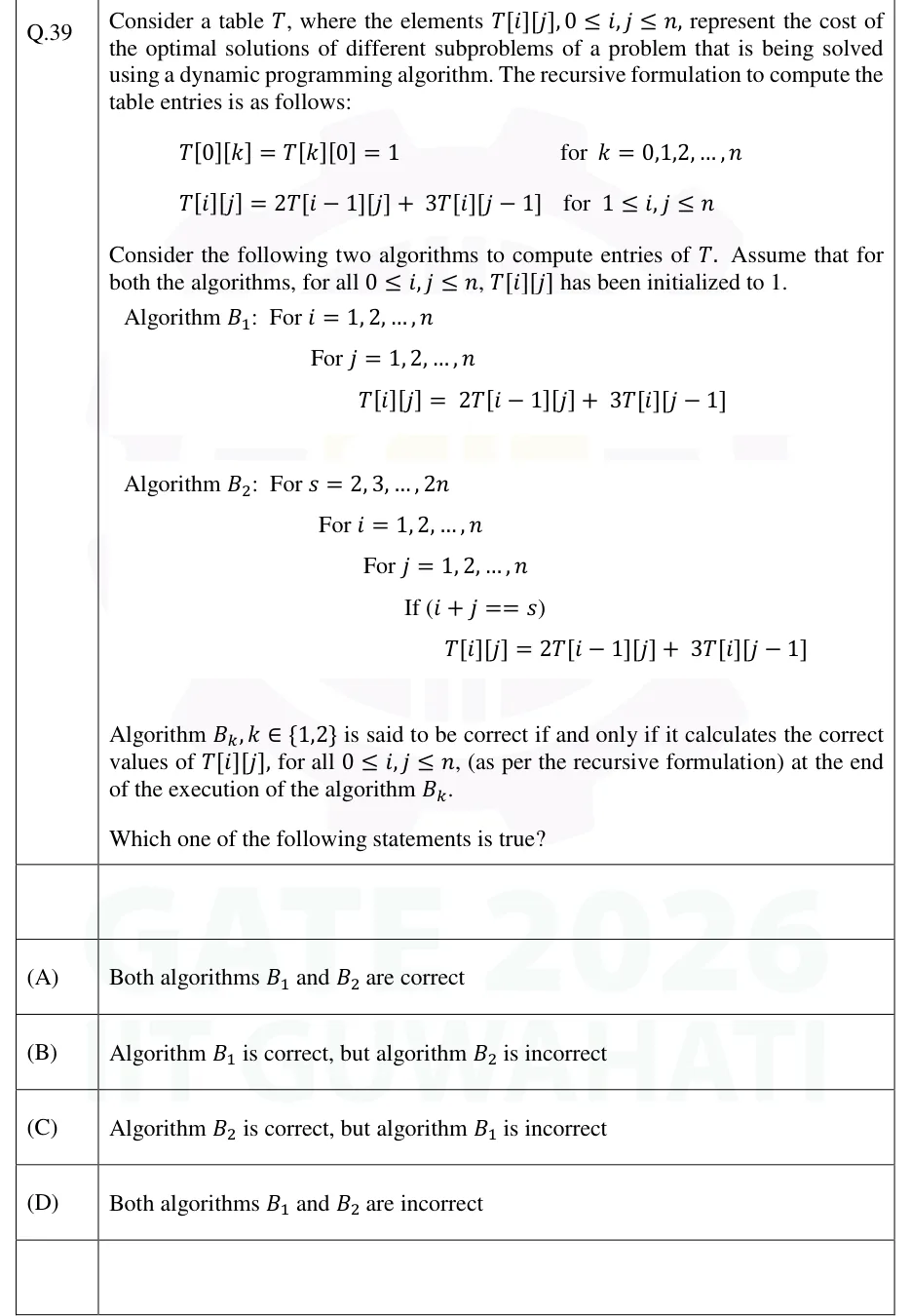 GATE 2026 CS2 question 39