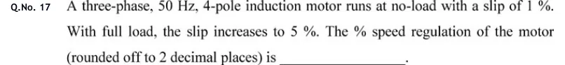 GATE 2020 EE question 17
