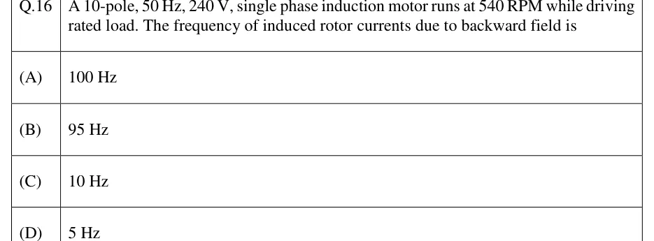 GATE 2023 EE question 16