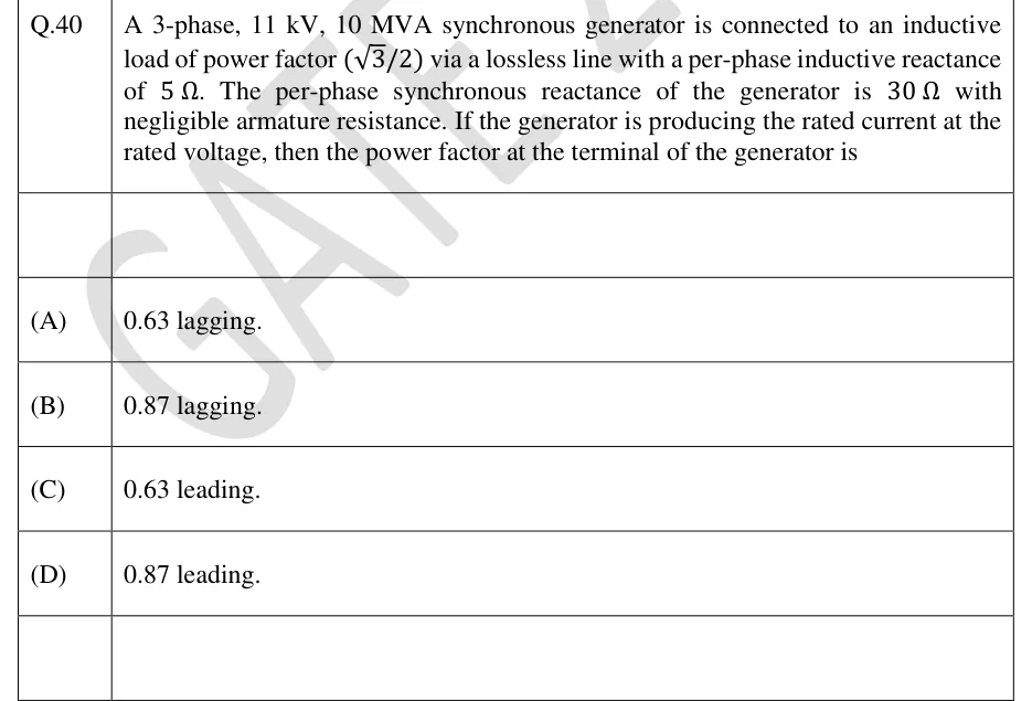 GATE 2024 EE question 40