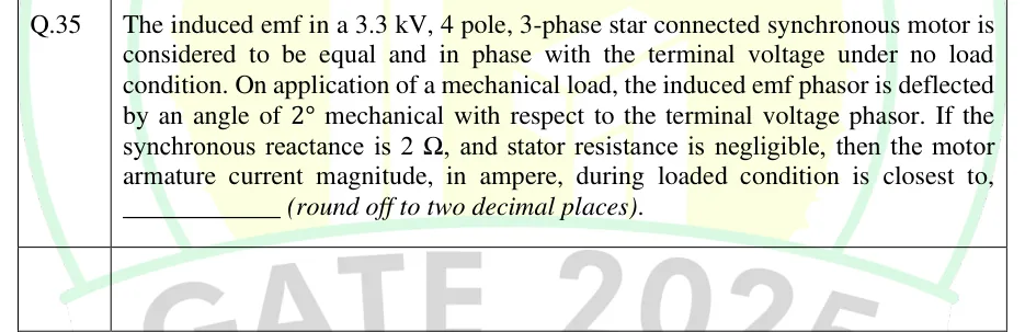 GATE 2025 EE question 35