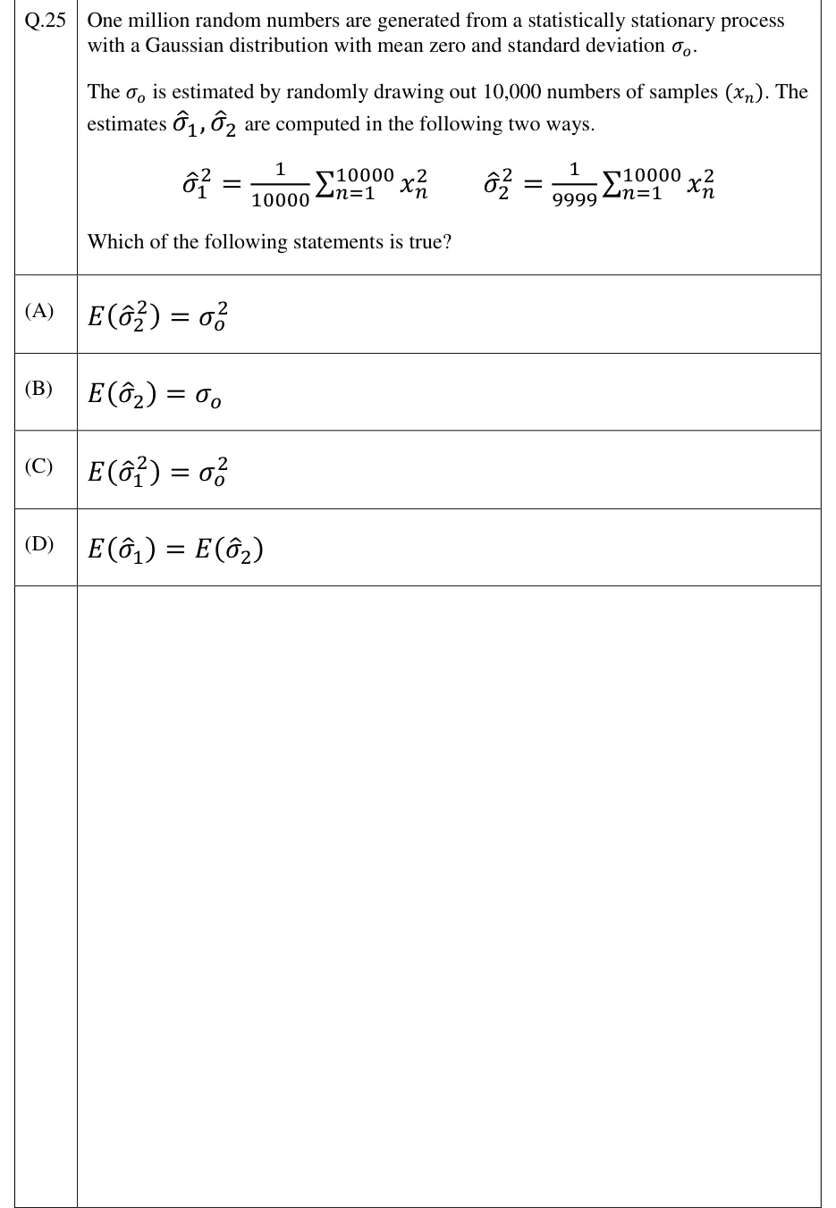 GATE 2023 EE question 25
