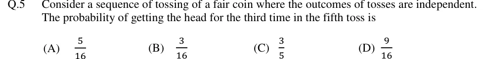 GATE 2018 IN question 5