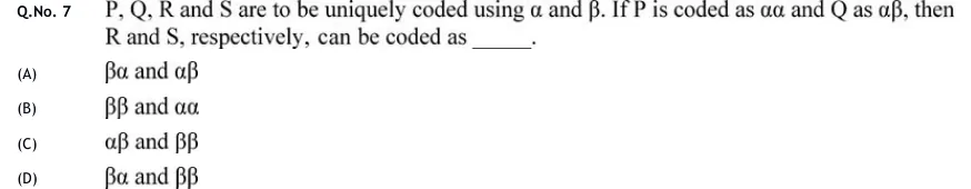 GATE 2020 IN GA question 7