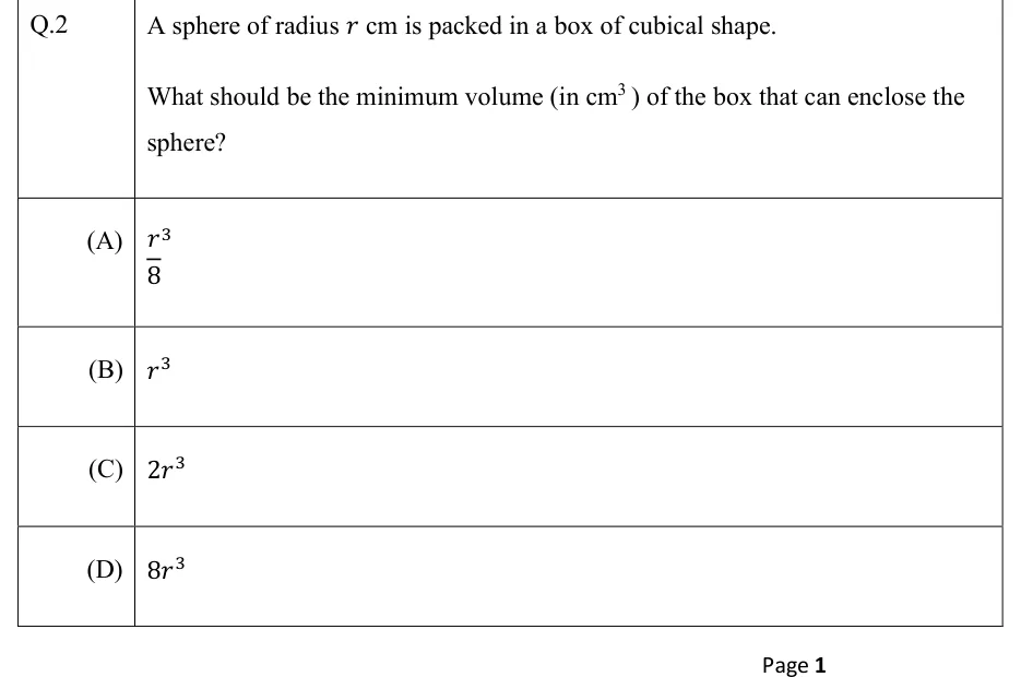 GATE 2022 IN GA question 2