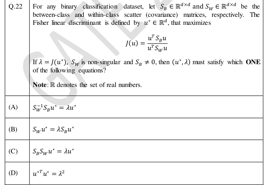 GATE 2024 DA question 22