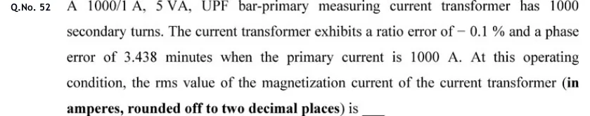 GATE 2020 IN question 52