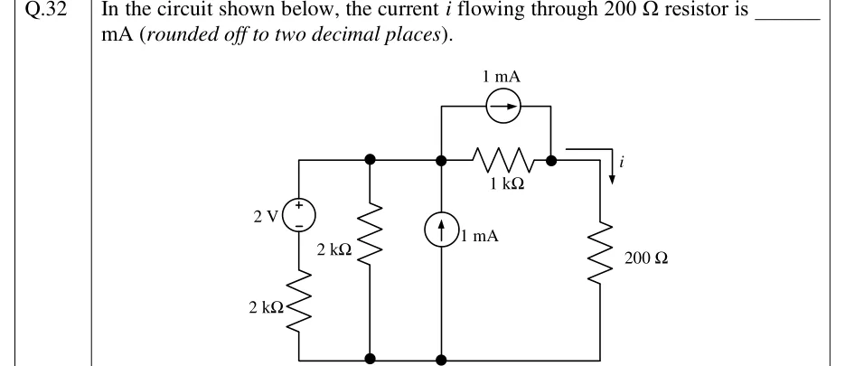 GATE 2023 EC question 32: Three-node ladder with a common bottom (ground) rail.