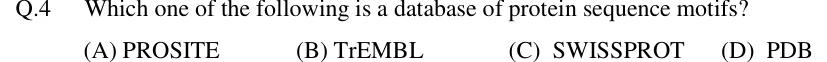 GATE 2019 BT question 4
