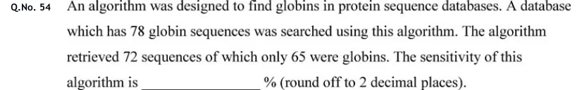 GATE 2020 BT question 54