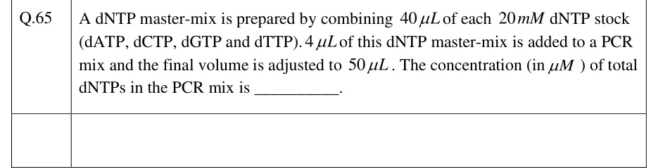 GATE 2023 BT question 65